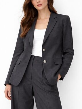 Aritzia Talula Grey Wool Blend Blazer SZ 8